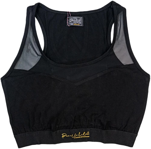 Μπλούζα crop top "Wild" μαύρη