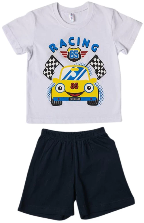 Πυτζάμα "Racing" λευκή