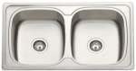 Eco Sink Νεροχύτης Ανοξείδωτος Με 2 Γούρνες