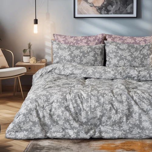 480069 BEAUTY HOME ΣΕΤ ΣΕΝΤΟΝΙΑ ΦΑΝΕΛΕΝΙΑ KING SIZE ΜΕ ΛΑΣΤΙΧΟ MERLOT ART 12634 185X200+32 ΓΚΡΙ