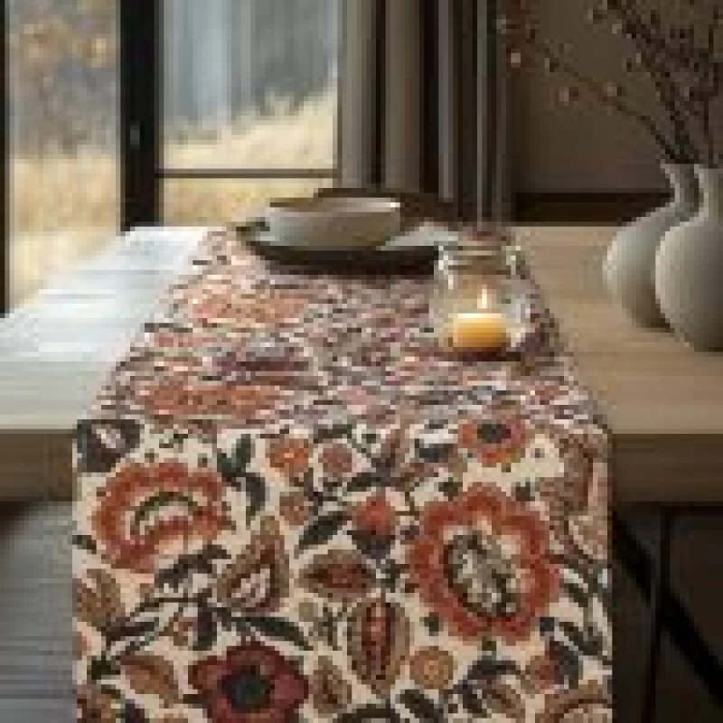 479683 BEAUTY HOME ΡΑΝΝΕΡ ΣΤΟΦΑ ΛΟΥΛΟΥΔΙΑ FOLKLORE 34 CM X 1,5 M