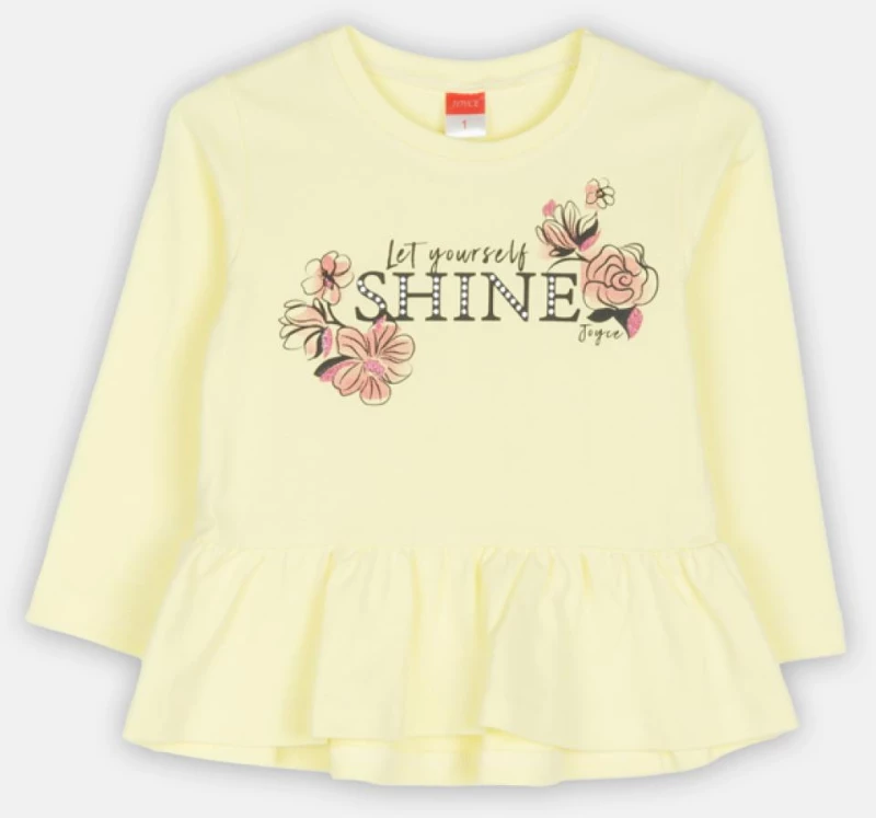 Σετ κολάν εποχιακό κορίτσι "Let yourself shine" κίτρινο
