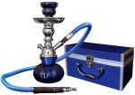Ναργιλές Hookah Μπλε 1 Hose με Μεταλλικό Βαλιτσάκι - 25cm