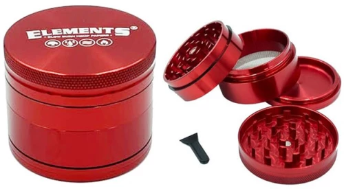 Elements Grinder Τρίφτης Κόκκινο Medium 55mm Aluminium - 4 Parts