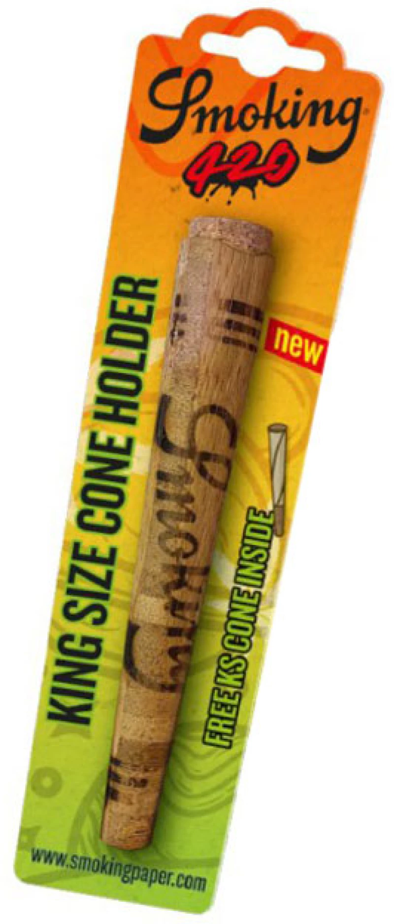 Smoking Κύλινδρος Αποθήκευσης Ξύλινος 420 Wood Cone Holder -  12.5cm