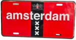 Amsterdam XXX License Plate - Κόκκινο (30x15cm)