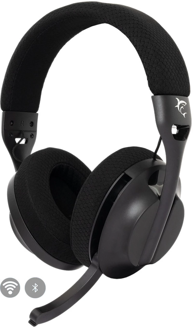 WHITE SHARK TRIPLE MODE (WIRED/WIRELESS/BT) GAMING HEADSET WGH-2441 BLACK