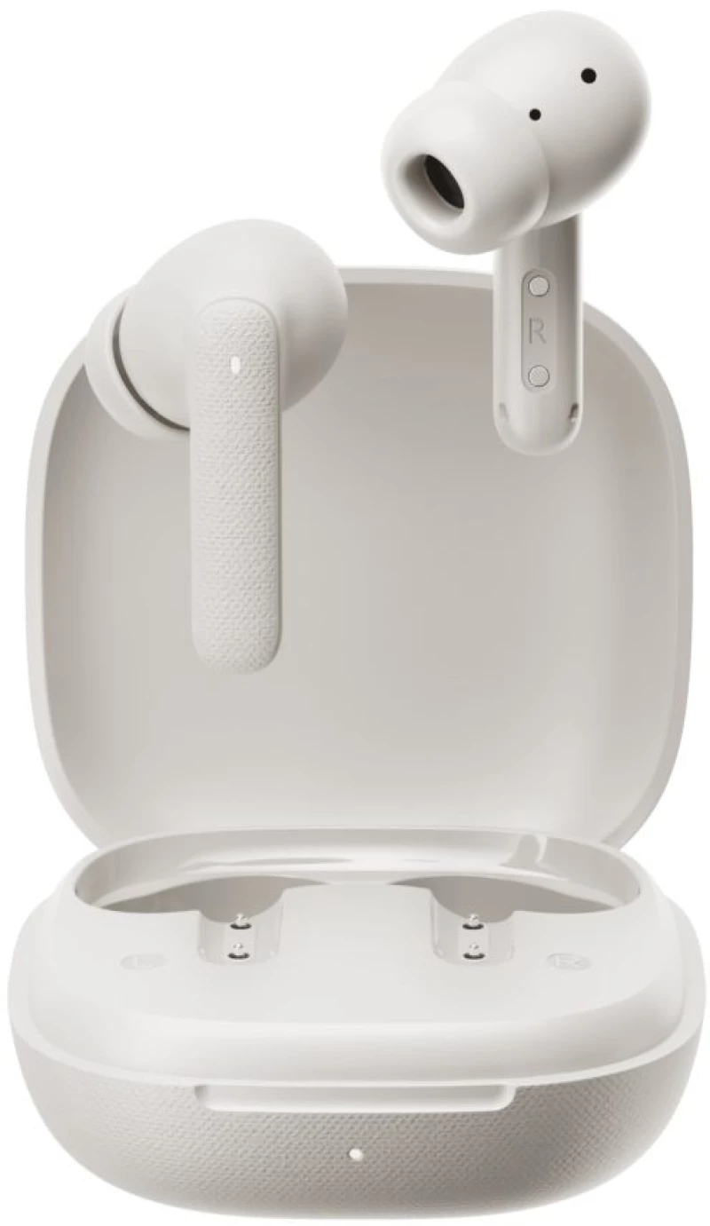 QCY Buds White (QT43) - Noise Reduction Clear Calls TWS Earbuds 35h, 10mm dynamic drivers