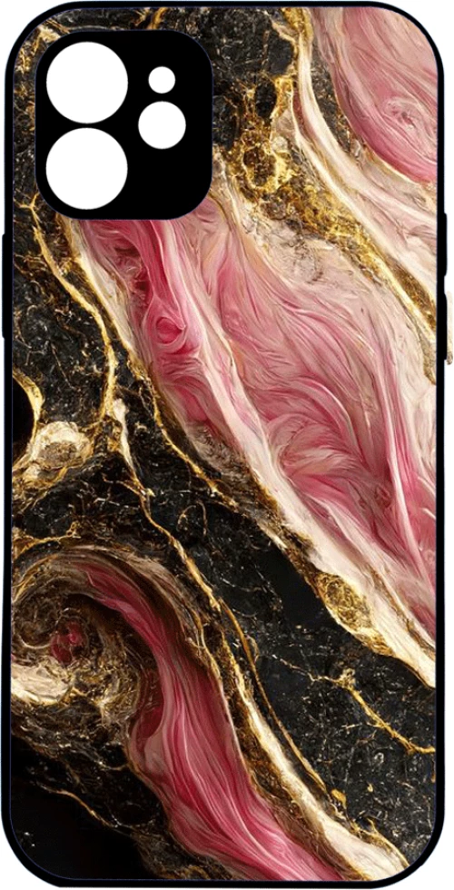 Marble black-gold-pink IPhone 12