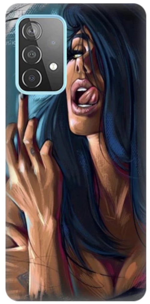 Woman Silicone case Θήκη για Samsung Galaxy A53 5G blue