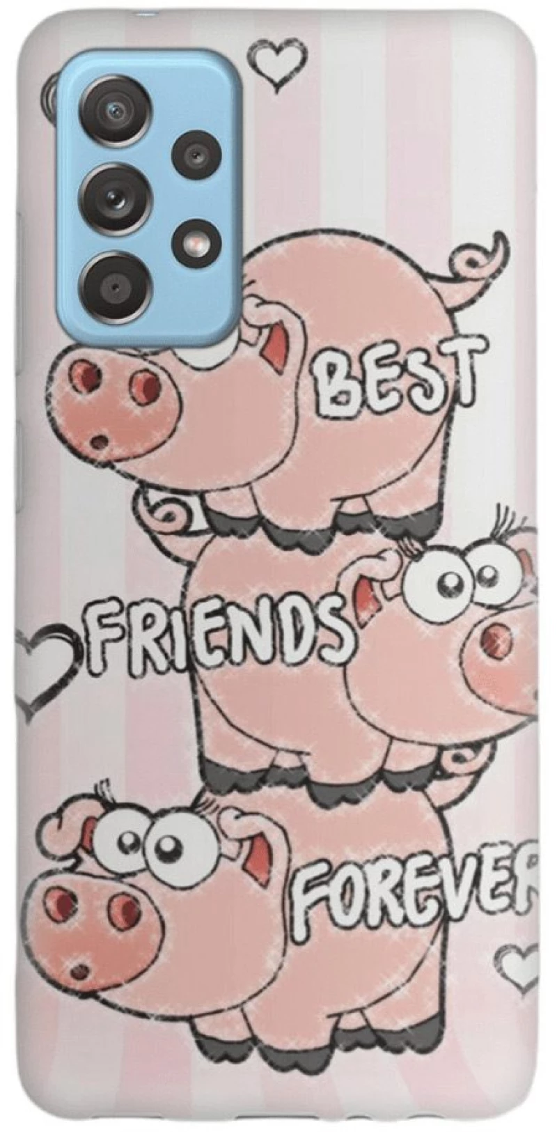 Friends Silicone case Θήκη για Samsung Galaxy A52s / A52 5G / A52 4G pink