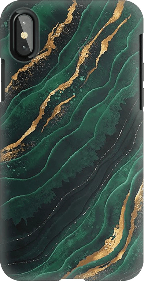 Marble Silicone case Θήκη για IPHONE X / XS green