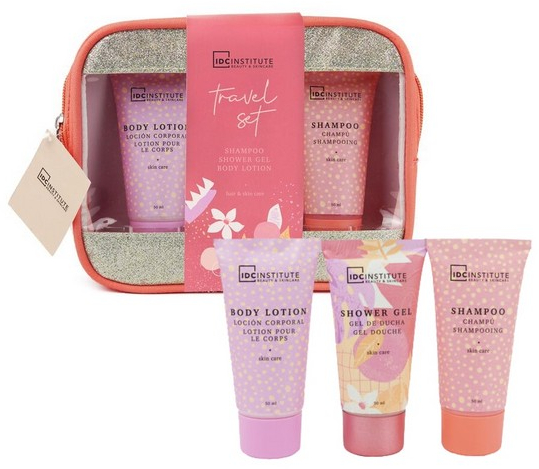 IDC Institute Bag Travel Set  Ενυδάτωσης & Καθαρισμού Σώματος 3τμχ
