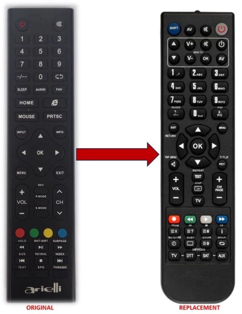 ARIELLI REPLACEMENT REMOTE CONTROL