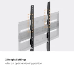 POWERTECH επιτοίχια βάση PT-1389 για τηλεόραση 37-80", full motion, 40kg
