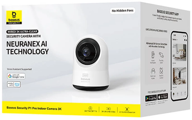 Baseus P1 Pro 3K Indoor Camera (White)
