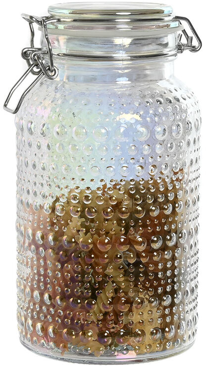 Σετ 3 Δοχεία Home ESPRIT Διαφανές Μέταλλο Κρυστάλλινο 1,2 L 3 Τεμάχια