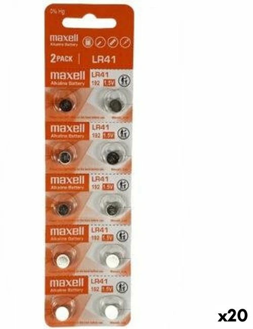 Αλκαλικές Μπαταρίες Maxell 1,5 V LR41 (20 Μονάδες)