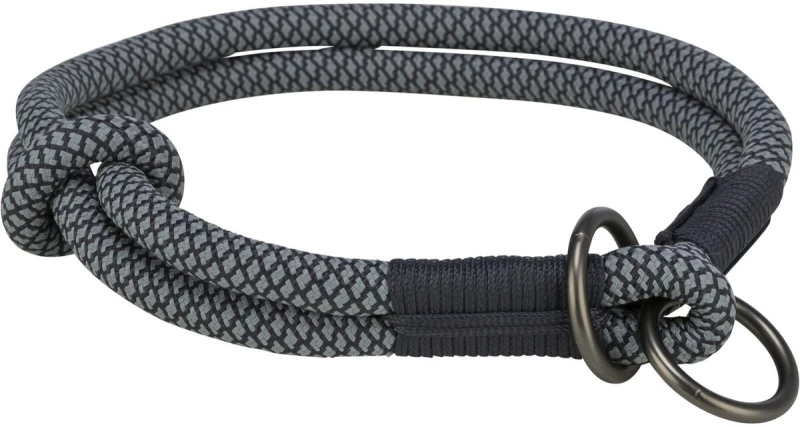 Κολάρο Εκπαίδευσης Σκύλων Trixie Soft Rope Μαύρο Γκρι S/M 40 cm