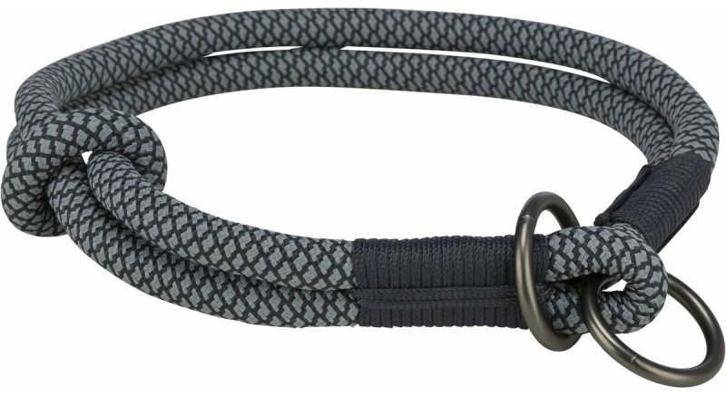 Κολάρο Εκπαίδευσης Σκύλων Trixie Soft Rope Μαύρο Γκρι S/M 40 cm