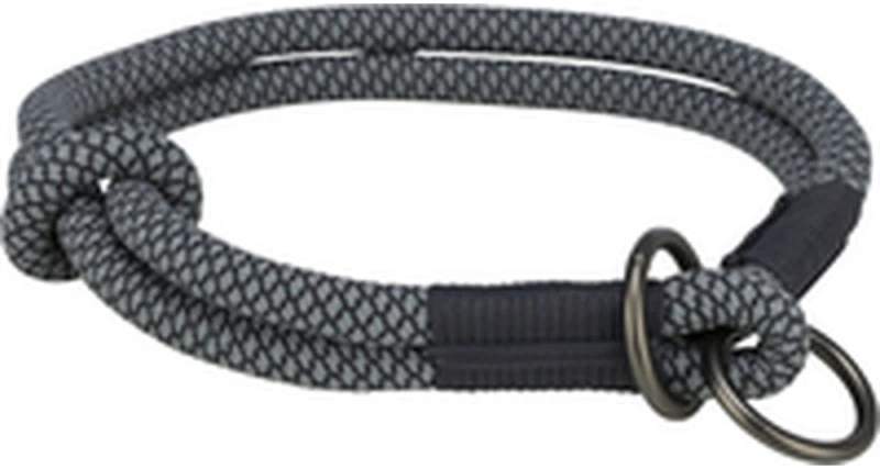 Κολάρο Εκπαίδευσης Σκύλων Trixie Soft Rope Μαύρο Γκρι S/M 40 cm