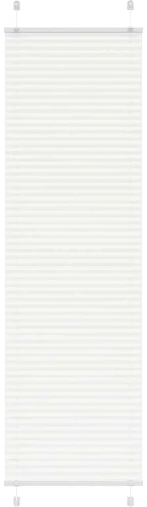 vidaXL Πλισέ περσίδα Λευκό 65x200 cm Πλάτος υφάσματος 64,4 cm