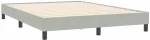 vidaXL Κρεβάτι Boxspring με Στρώμα Ανοιχτό Γκρι 160x210 εκ. Βελούδινο