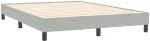 vidaXL Κρεβάτι Boxspring με Στρώμα Ανοιχτό Γκρι 160x210 εκ. Βελούδινο