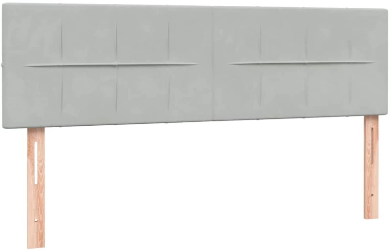 vidaXL Κρεβάτι Boxspring με Στρώμα Ανοιχτό Γκρι 160x210 εκ. Βελούδινο