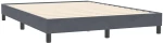 vidaXL Κρεβάτι Boxspring με Στρώμα Σκούρο Γκρι 140x210 εκ. Βελούδινο