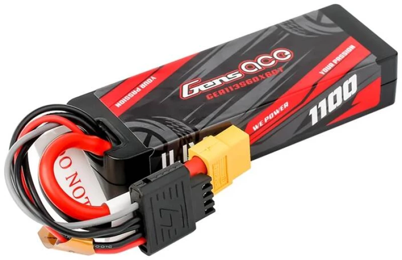 Lipo Gens ace G-Tech 1100mAh 11.1V 3S1P 60C GRP-76 Hardcase μπαταρία με βύσμα XT60