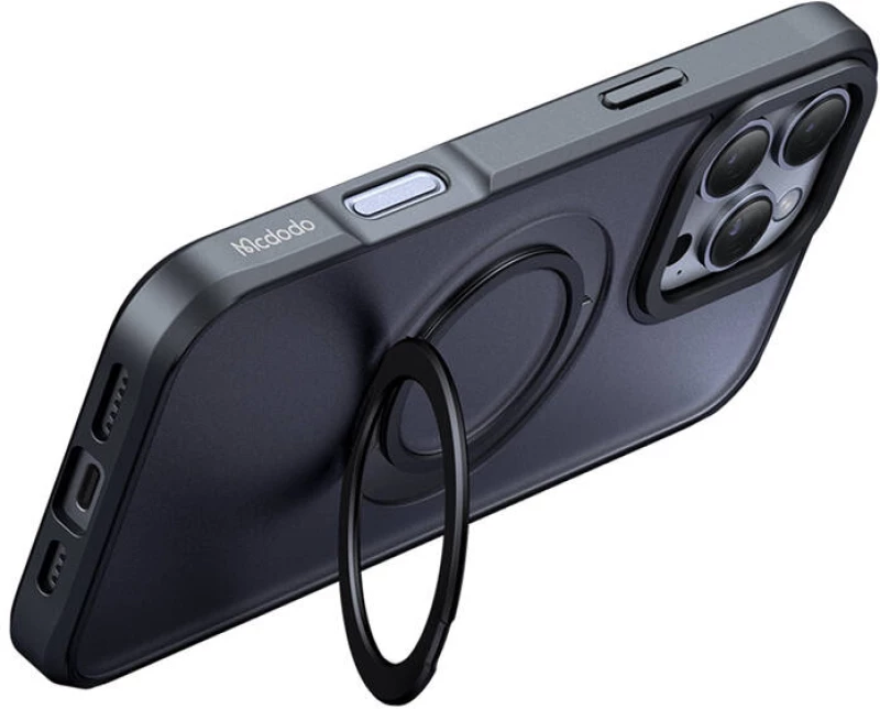 McDodo PC-4933 MagSafe case for iPhone 16 Pro Max with stand (black)