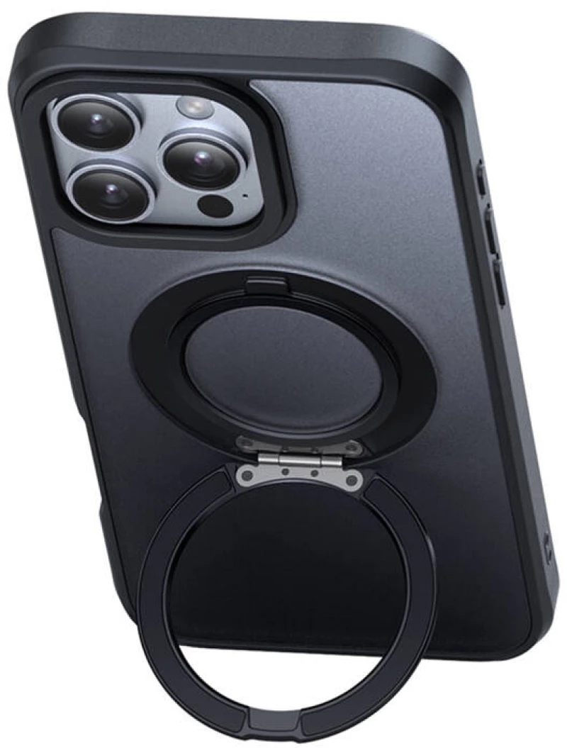 McDodo PC-4933 MagSafe case for iPhone 16 Pro Max with stand (black)