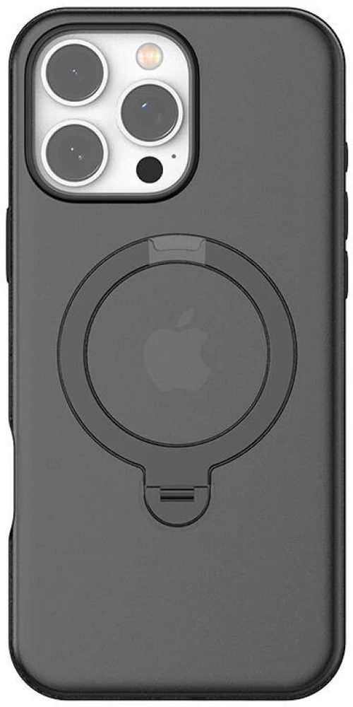 Torras Ostand Spin Case for iPhone 16 ProMax (Black)