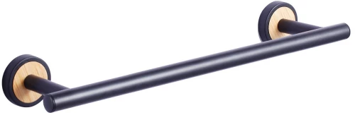 Πετσετοθήκη μπάνιου "BLACK" από σίδερο/μπαμπού σε χρώμα μαύρο/φυσικό 40.5x9x5.3