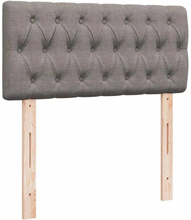 vidaXL Οθωμανικό κρεβάτι με στρώμα Taupe 80x200cm ύφασμα