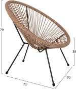 ΣΕΤ ΕΞΩΤΕΡΙΚΟΥ ΧΩΡΟΥ 3ΤΜΧ ACAPULCO HM21100 TWISTED WICKER-ΜΕΤΑΛΛΟ