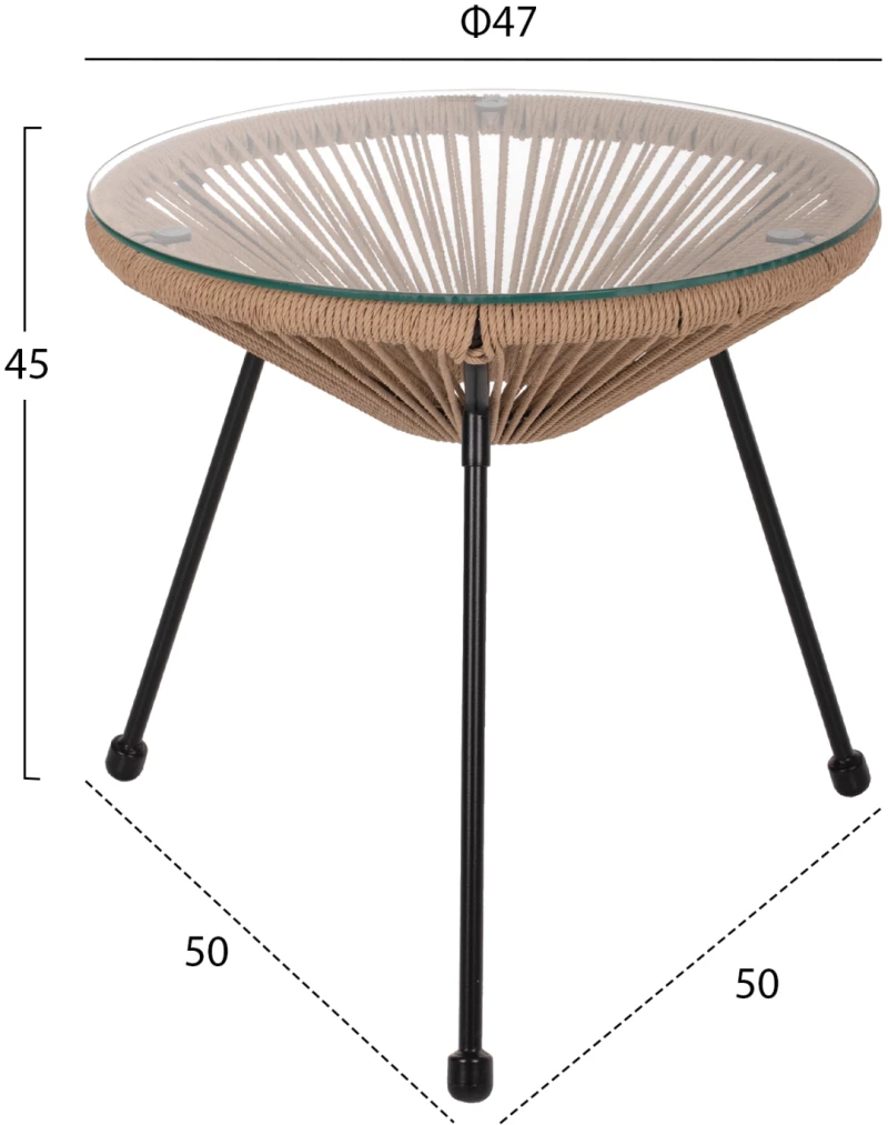 ΣΕΤ ΕΞΩΤΕΡΙΚΟΥ ΧΩΡΟΥ 3ΤΜΧ ACAPULCO HM21100 TWISTED WICKER-ΜΕΤΑΛΛΟ