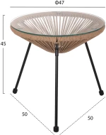 ΣΕΤ ΕΞΩΤΕΡΙΚΟΥ ΧΩΡΟΥ 3ΤΜΧ ACAPULCO HM21100 TWISTED WICKER-ΜΕΤΑΛΛΟ