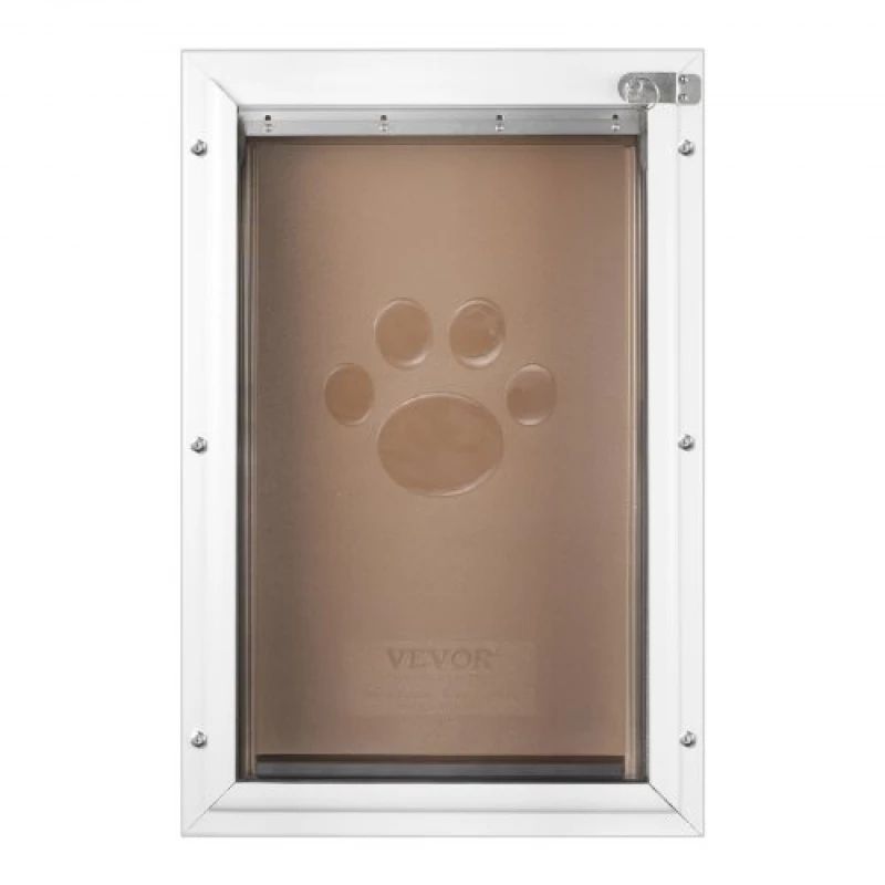 VEVOR Pet Door for Door with Lock and Magnetic Flap System Aluminum Frame Small