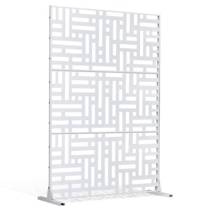 VEVOR Metal Privacy Screen 47" x 76" Outdoor Privacy Screens & Panels White