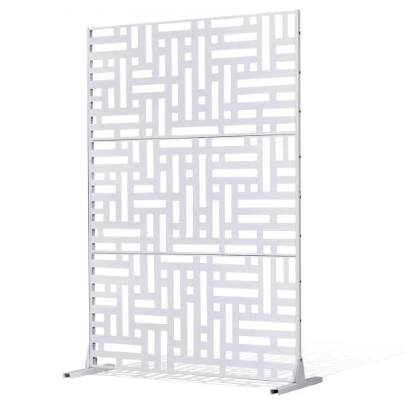 VEVOR Metal Privacy Screen 47" x 76" Outdoor Privacy Screens & Panels White