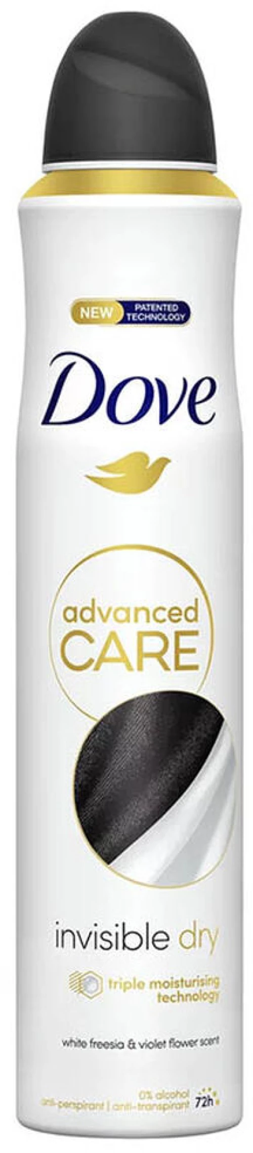 Αποσμητικό Dove Invisible Dry 0% Alcohol Advanced Care 200 ml