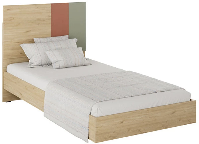Κρεβάτι Terra Megapap χρώμα florida oak 100x200εκ.