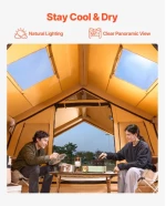 VEVOR Inflatable Tent for Camping 8-12 Person Glamping Tent with Pump Easy Set up