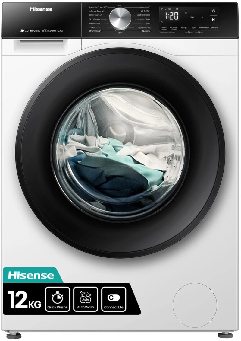 Πλυντήριο ρούχων Hisense WF3S1243BW3 60 cm 1400 rpm 12 kg