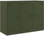vidaXL Ντουλάπι Πράσινο Λαδί 99x39x73 εκ. από Ατσάλι