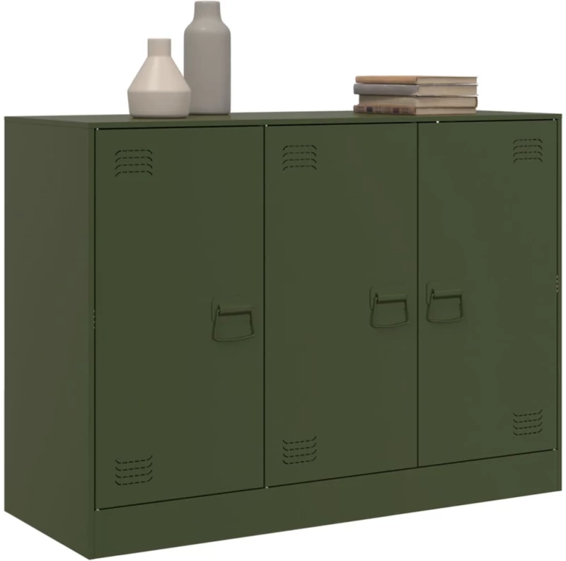 vidaXL Ντουλάπι Πράσινο Λαδί 99x39x73 εκ. από Ατσάλι