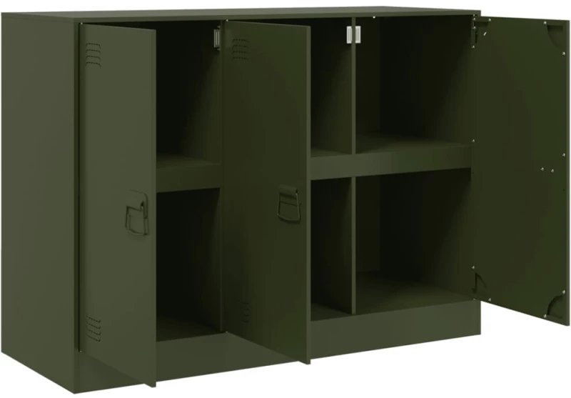 vidaXL Ντουλάπι Πράσινο Λαδί 99x39x73 εκ. από Ατσάλι