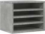 vidaXL Έπιπλο Οργάνωσης Γραφείου Γκρι Σκυρ. 36x26x29,5εκ Επεξ. Ξύλο